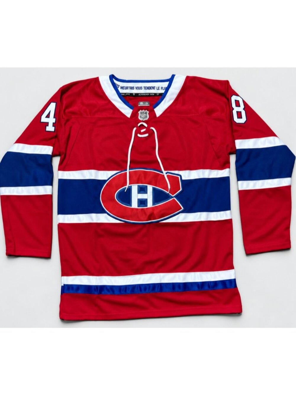 NHL Hockey 2026-27 Montreal Canadiens Lane Hutson #48 Sewn Jersey XL Red NWT